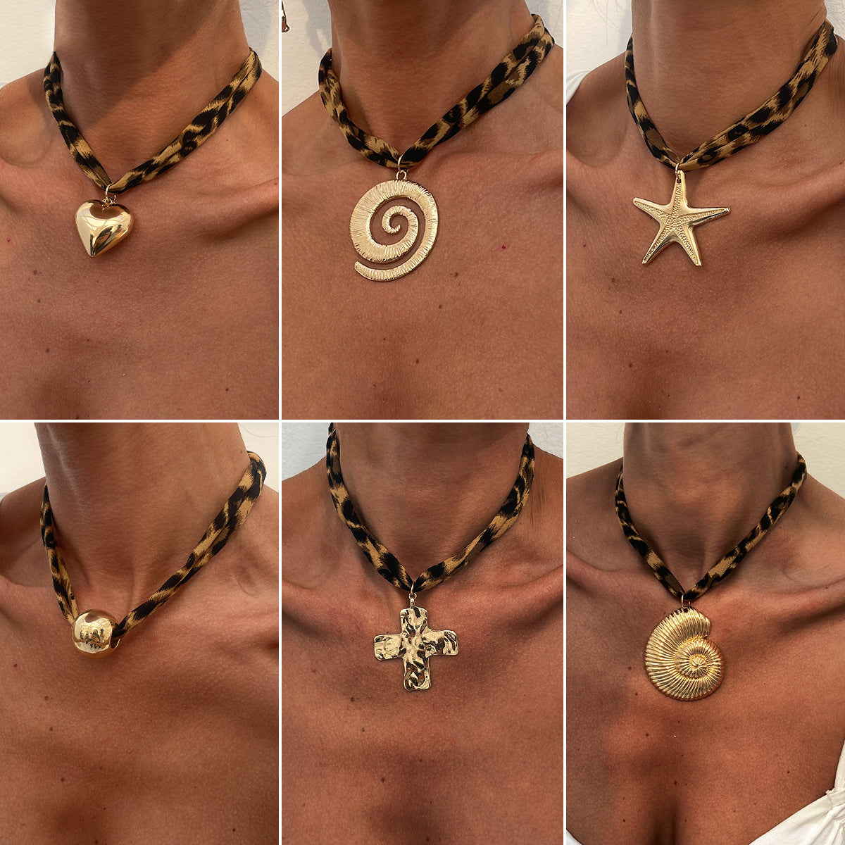 Conch Starfish Pendant Necklace Clavicle Necklace