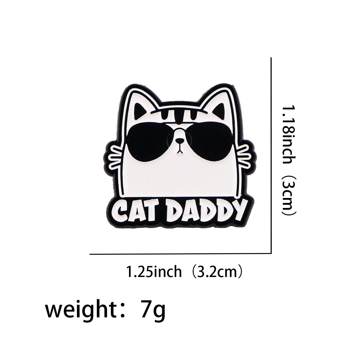 Cartoon Animal Black Cat Pin Alloy Badge