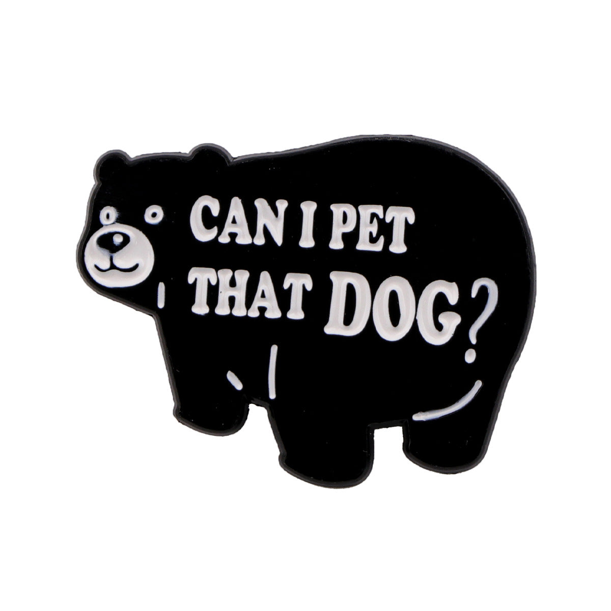 Animal Quotations Cat Black Bear Brooch Badge Clothing Backpack Ornament