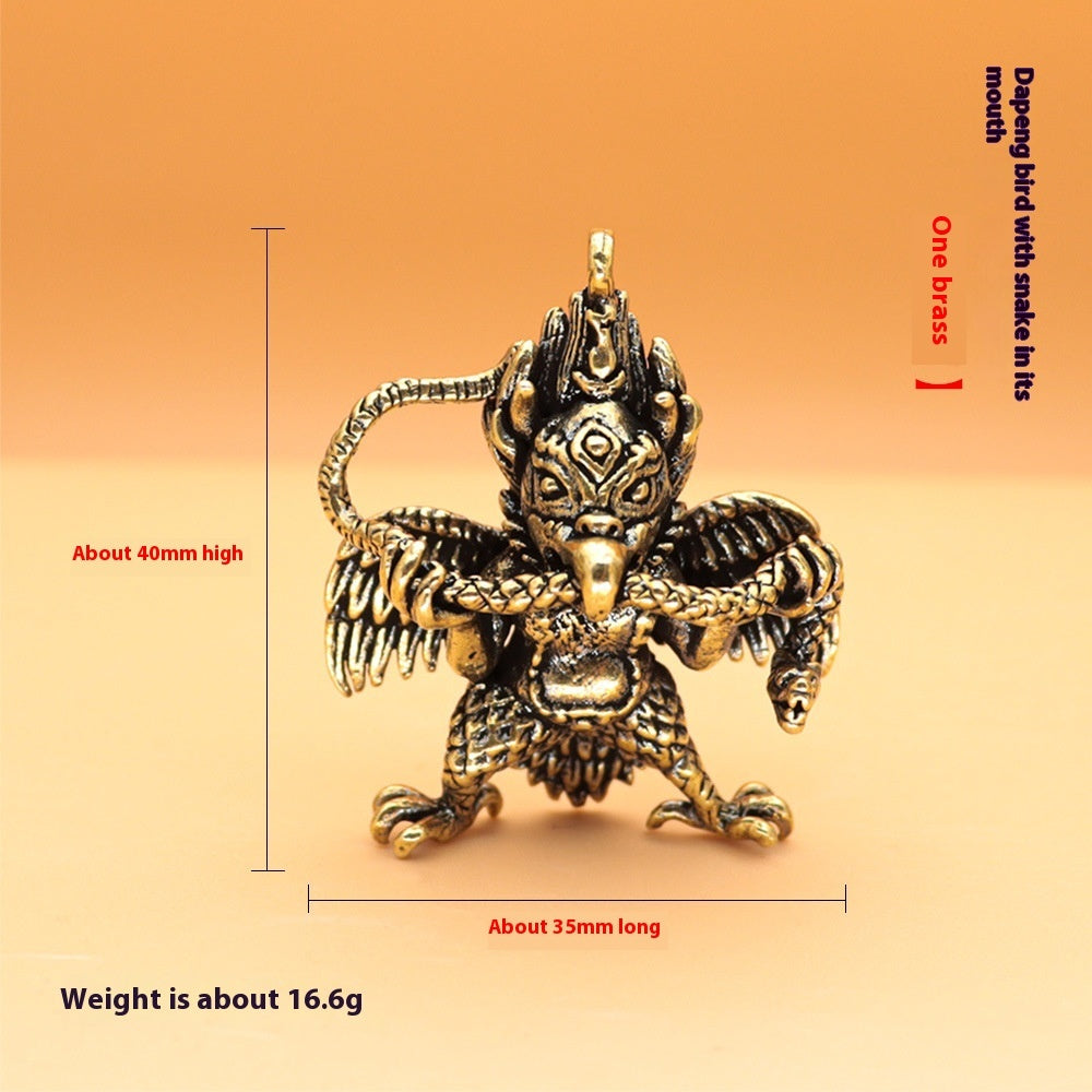 Rabbit Year Dapeng Bird Keychain Pendant Tibetan Bronze