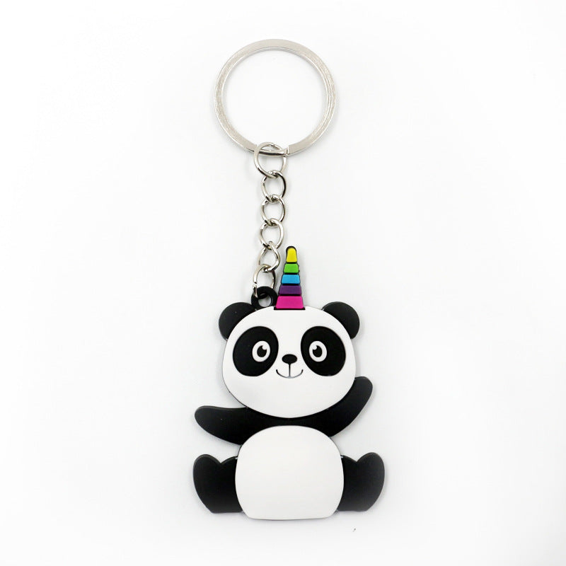Panda Keychain Cute Cartoon Key Ring Car Pendant Accessories Small Gift