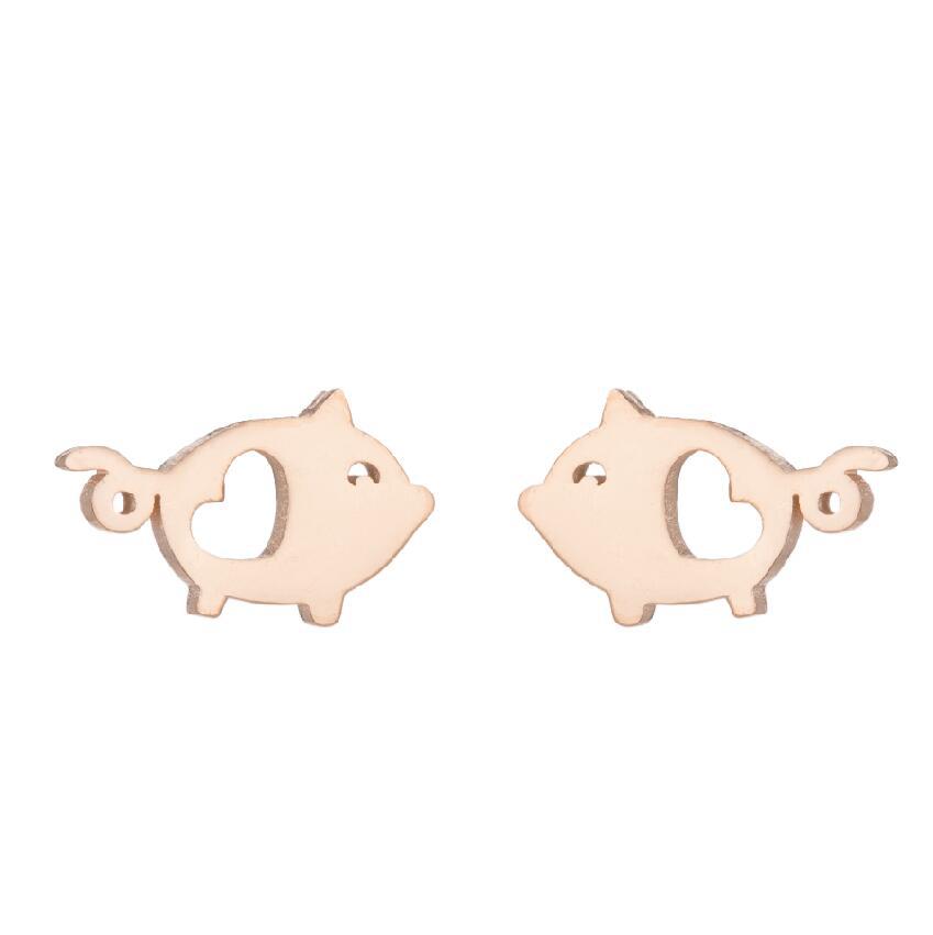 Simple Animal Earrings Bee Dolphin Earrings Plating Korean Style Earrings