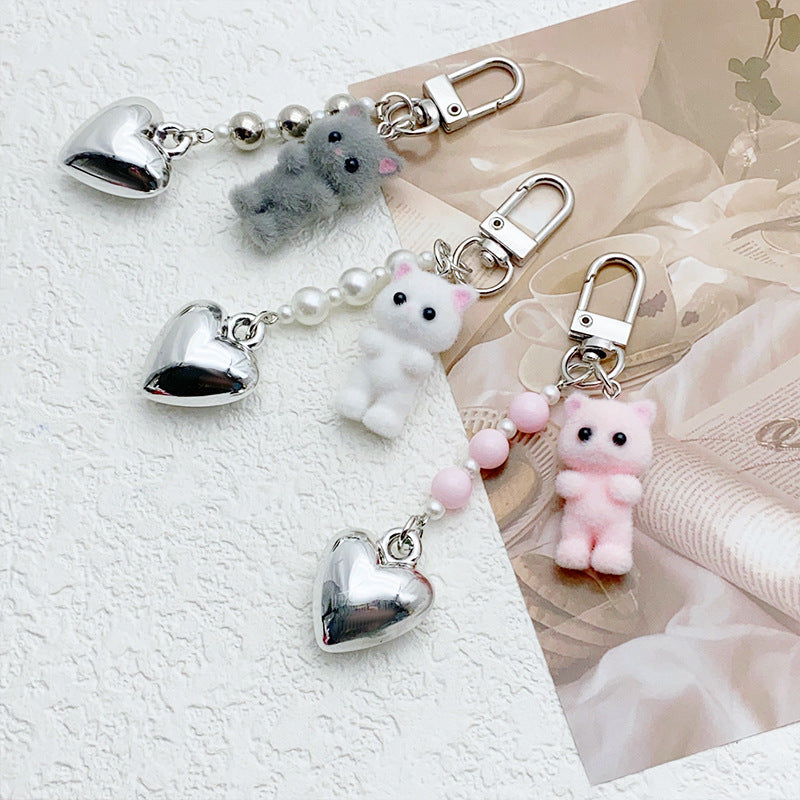 Kitten Stereo Phone Keychain Small Pendant