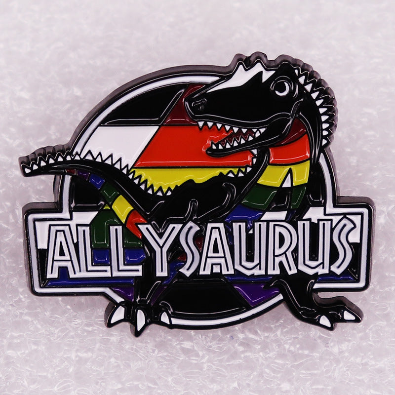 Cartoon Rainbow Metal Brooch