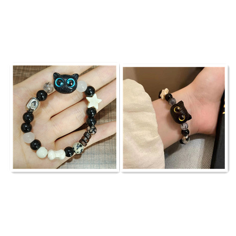Special-interest Design Cat Beaded Bracelet For Women