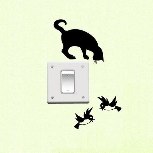 Cat And Bird Decals Car Decoration Sticker