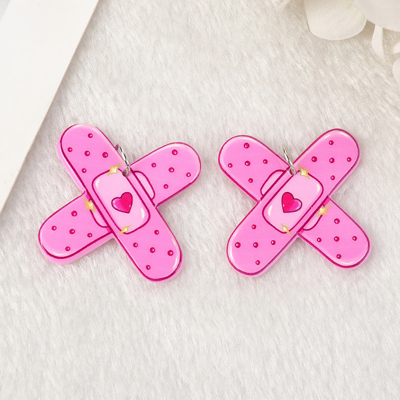 Acrylic Halloween Skull Horror Cat DIY Earrings Keychain Material