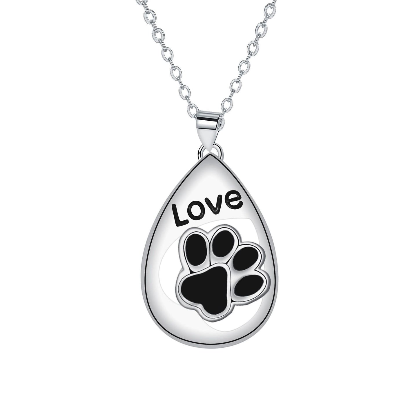 Pet Footprints Pendant Necklace Women's Fashion Design Jewelry