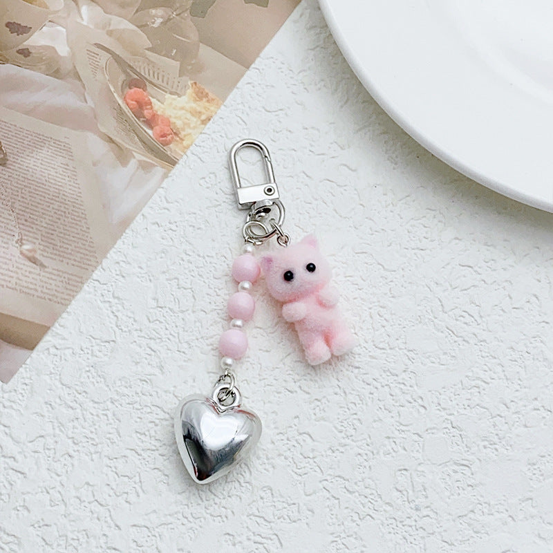 Kitten Stereo Phone Keychain Small Pendant