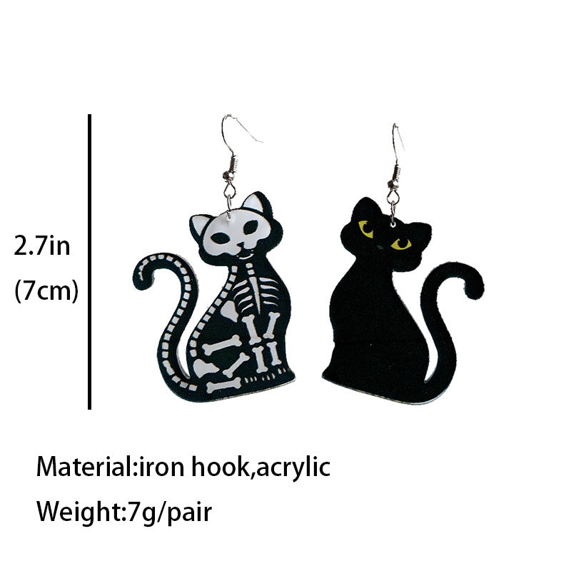 Animal Earrings Acrylic Women Asymmetric