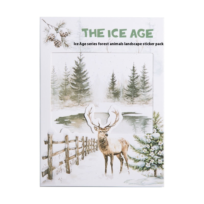 Beautiful Day Winter Animal Landscaping PET Sticker Bag