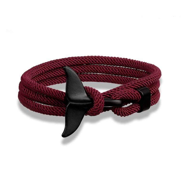New Anchor Ocean Whale Tail Bracelet Milan Rope