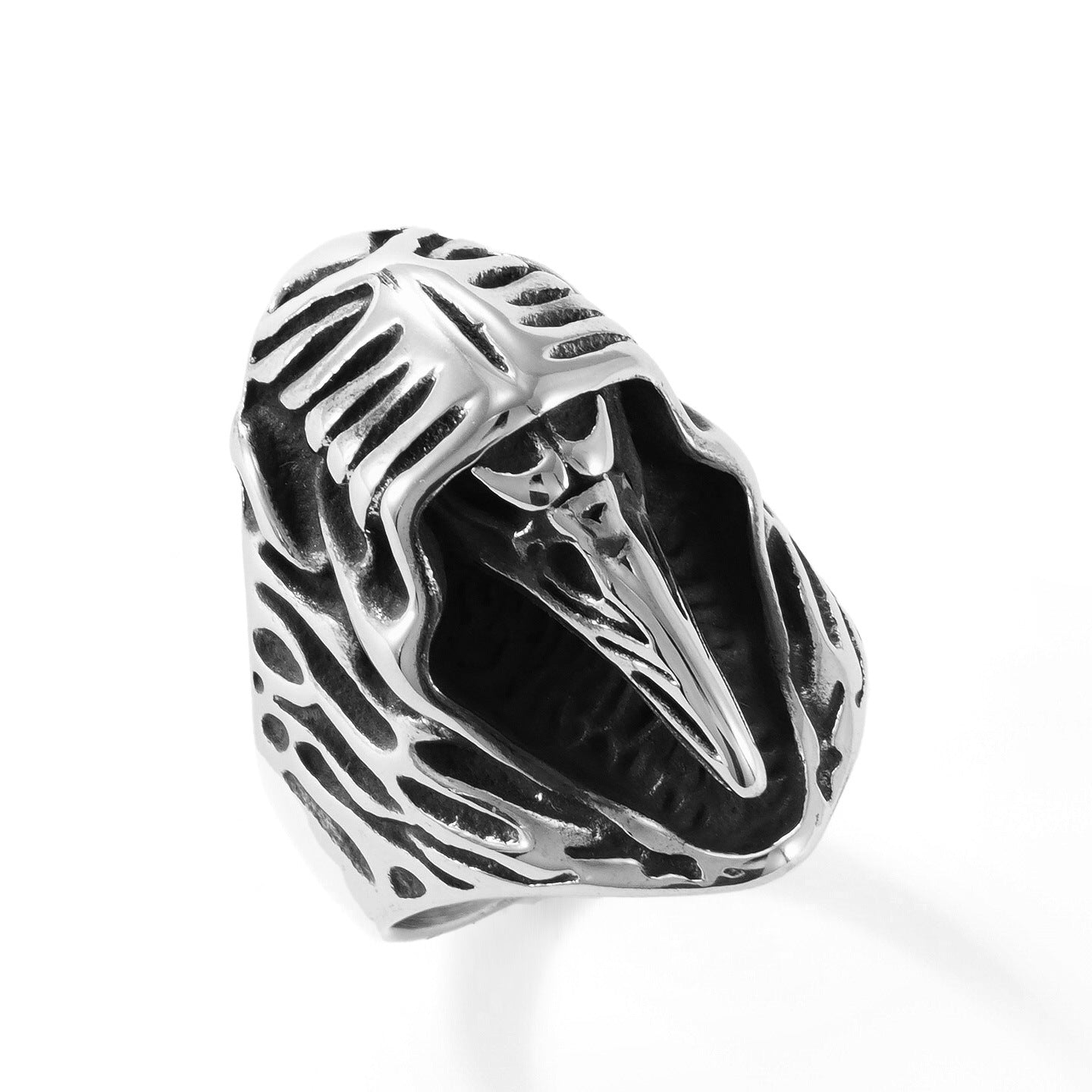 Crow Stainless Steel Ring Punk Ring