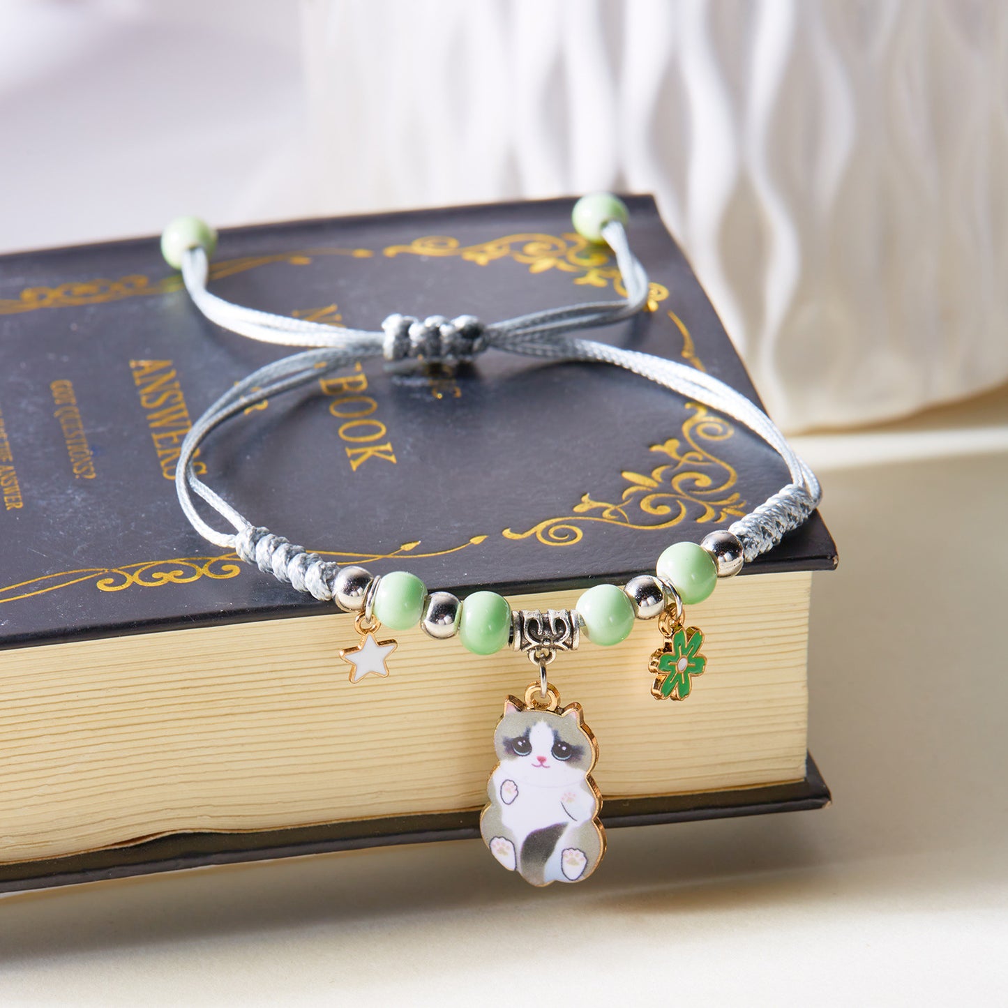 Cat Bracelet Women's Cute Fashion Pendant Woven
