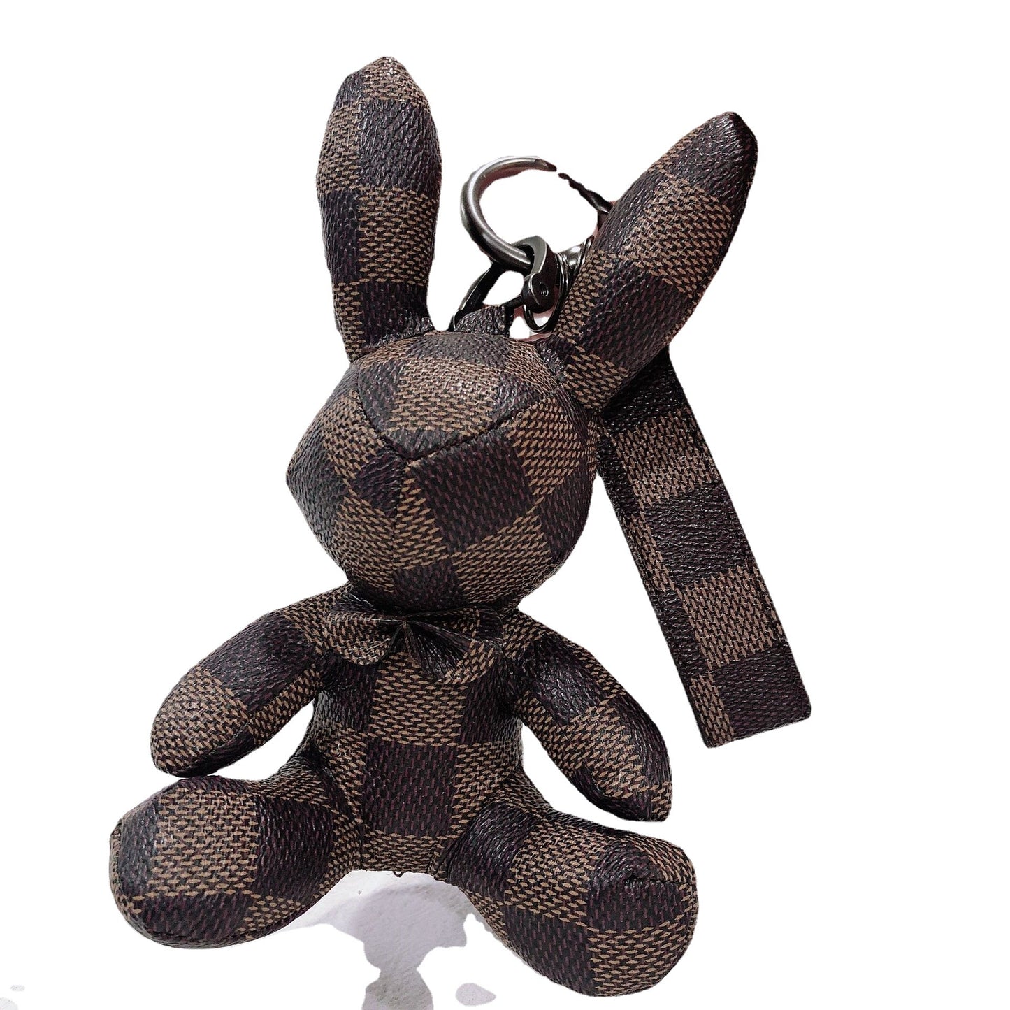 Creative Fashion Leather Bunny Car Keychain Pendant