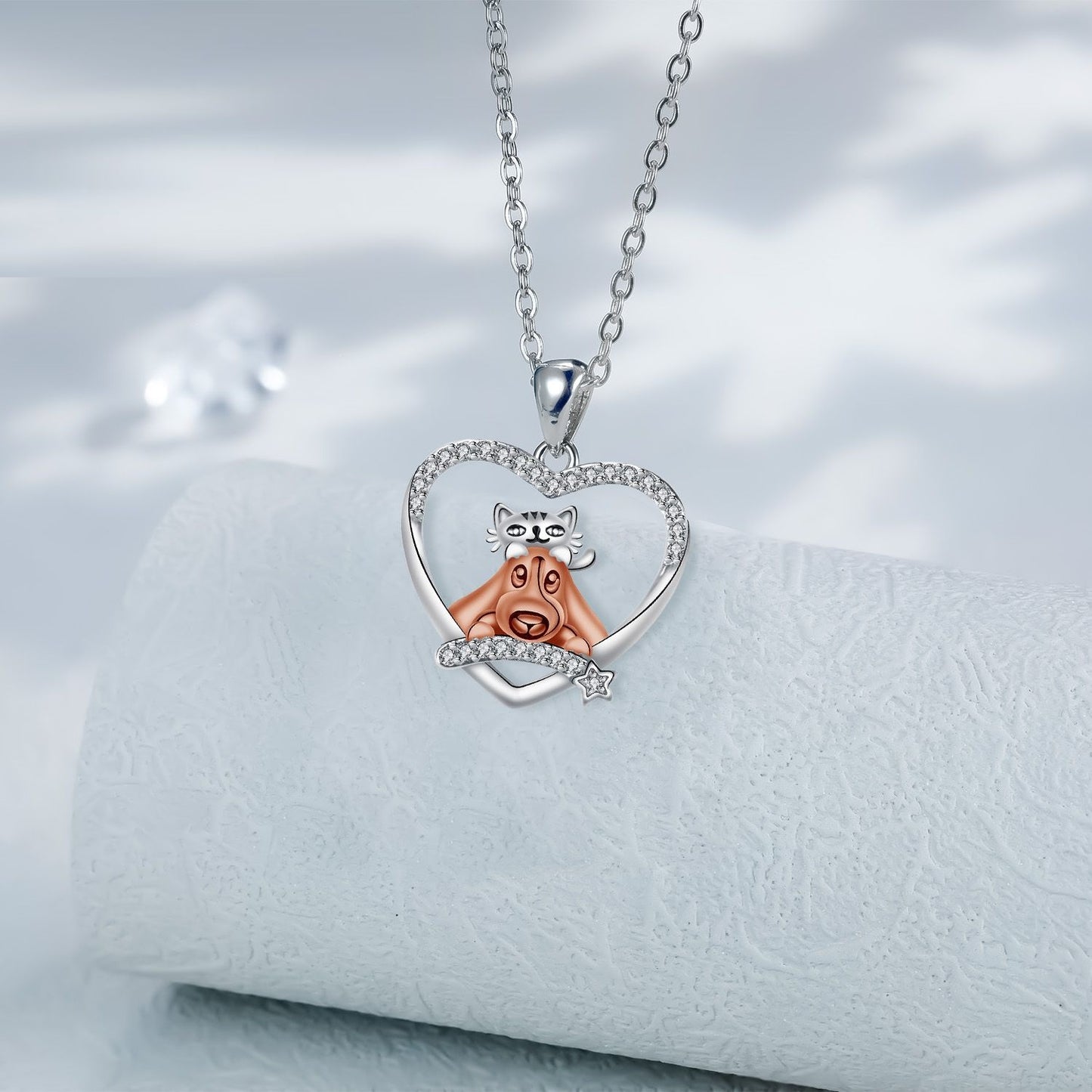 Love Pet Cat And Dog Pendant European And American Fashion Design Jewelry