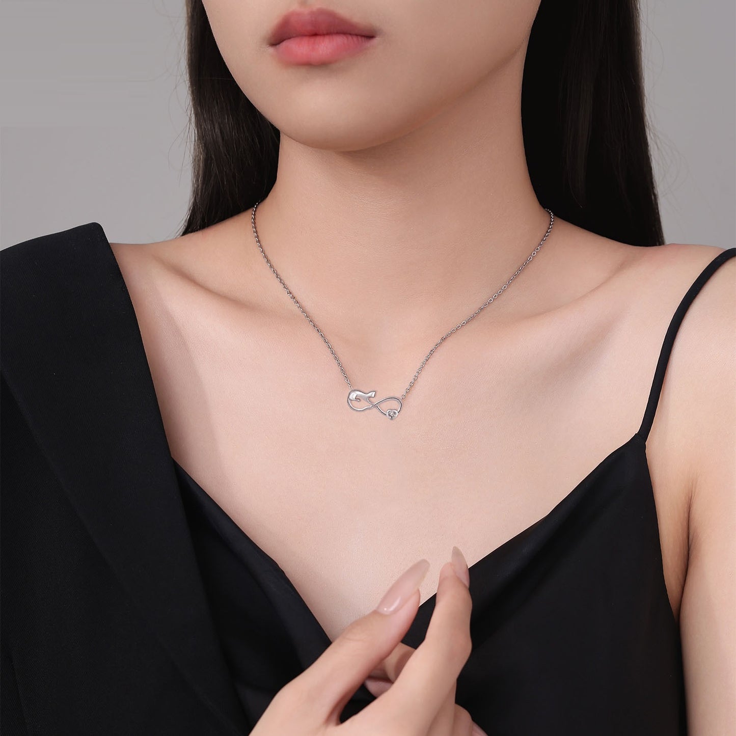 Infinite Symbol Necklace Cat Pendant European And American Style Jewelry Ornament