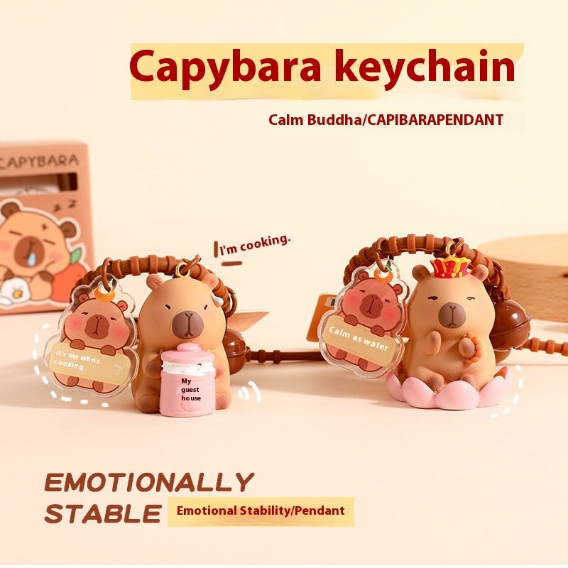 Capybara Pendant Doll Couple Keychain
