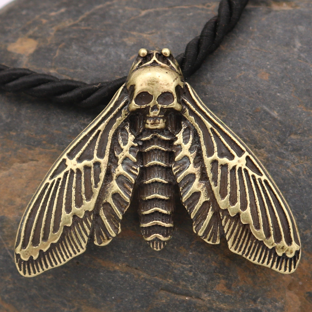Skull Head Moth Necklace Popular European And American Accessories Animal Pendant Ladies Jewelry