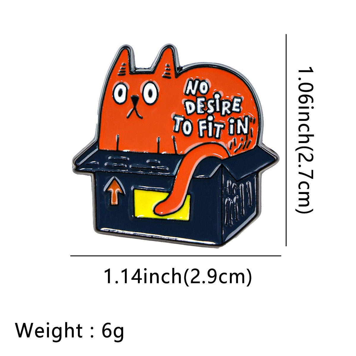 Cartoon Animal Black Cat Pin Alloy Badge