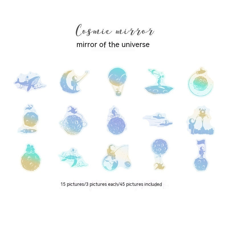 Butterfly Sticker PET Hot Rainbow Purse Magic Mirror Notebook Puzzle Material