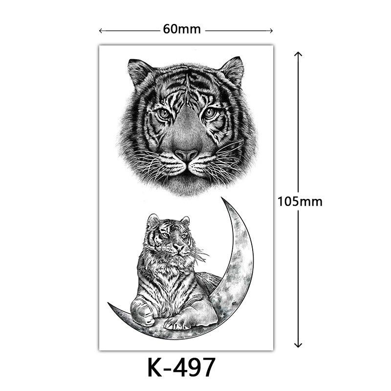 English Letter Flower Butterfly Sketch Line Waterproof Tattoo Sticker