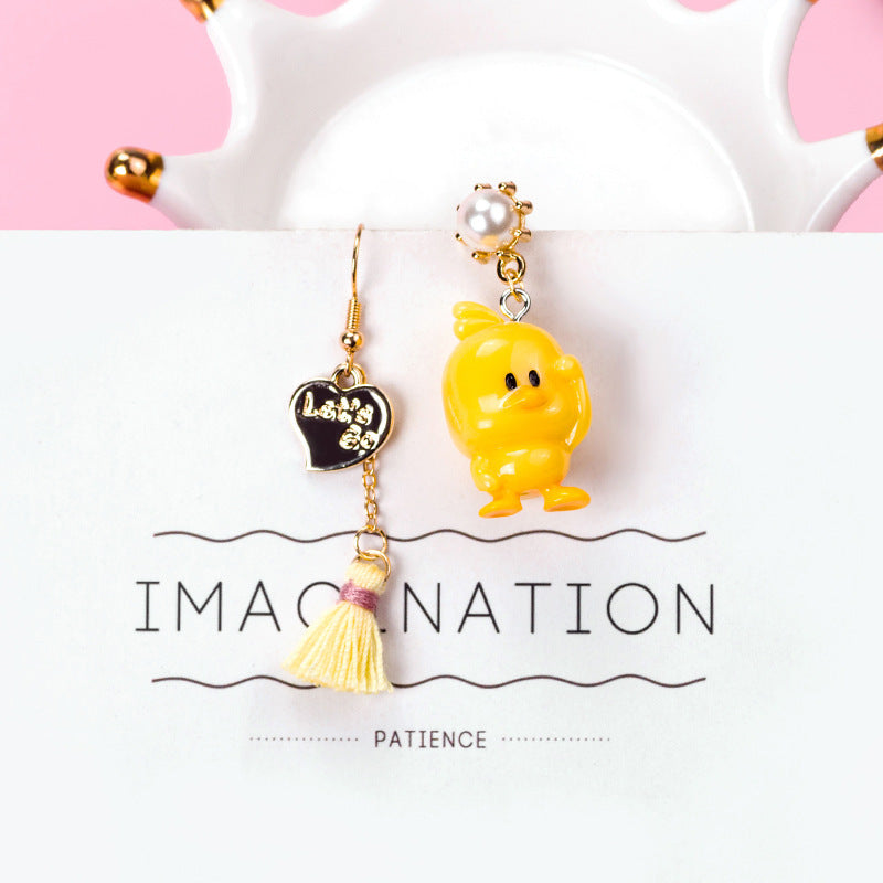 Handmade Acrylic Children'S Fun Animal Long Earrings