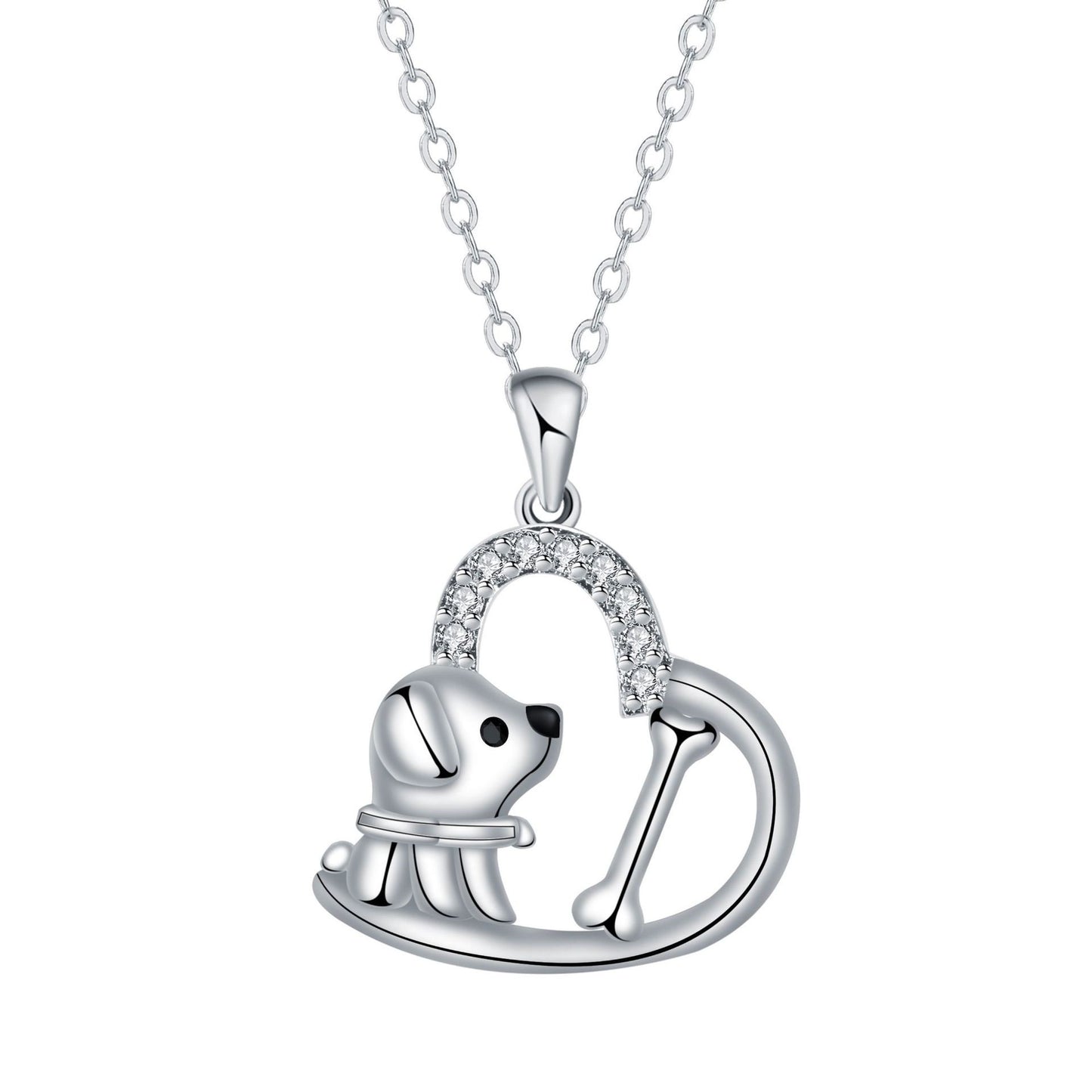 Heart Pendant Dog Necklace Simple Jewelry