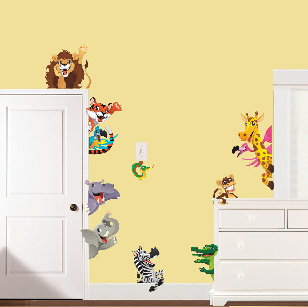 Animal park decorative wall stickers