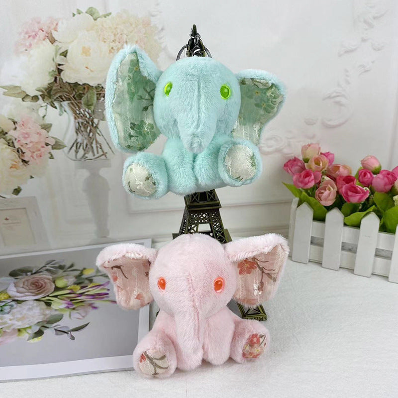 Cartoon Cute Elephant Plush Pendant Keychain