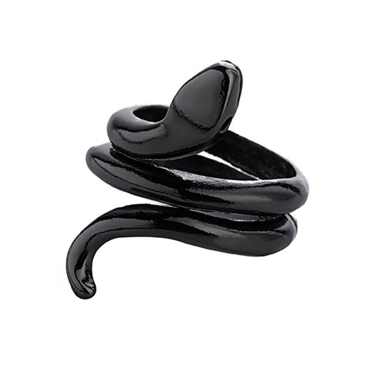 Animal Spirit Snake European And American Retro Punk Exaggerated And Personalized Men And Women Winding Snake Animal Opening Ring