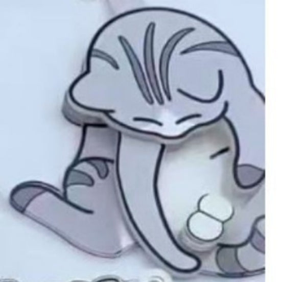 Creative Kitten Acrylic Pendant Keychain Student Cartoon Schoolbag Pendant