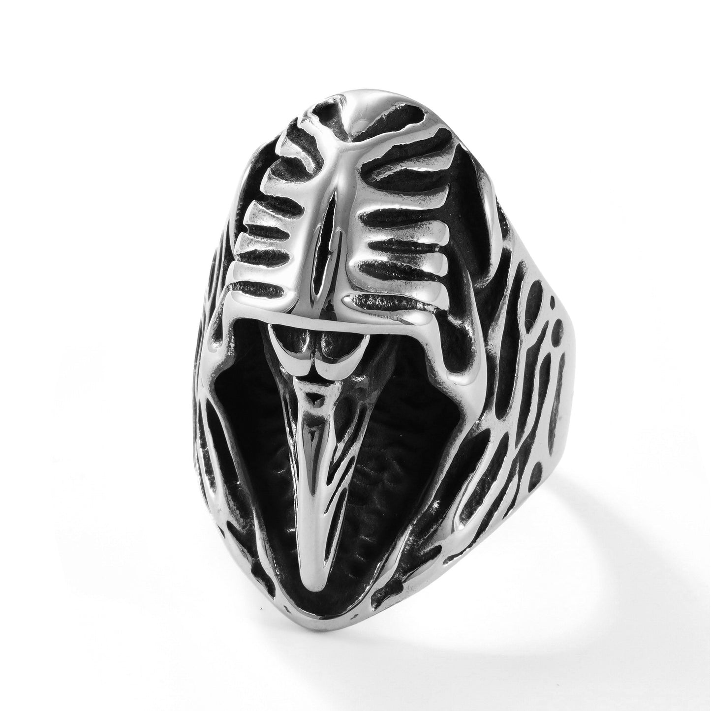 Crow Stainless Steel Ring Punk Ring
