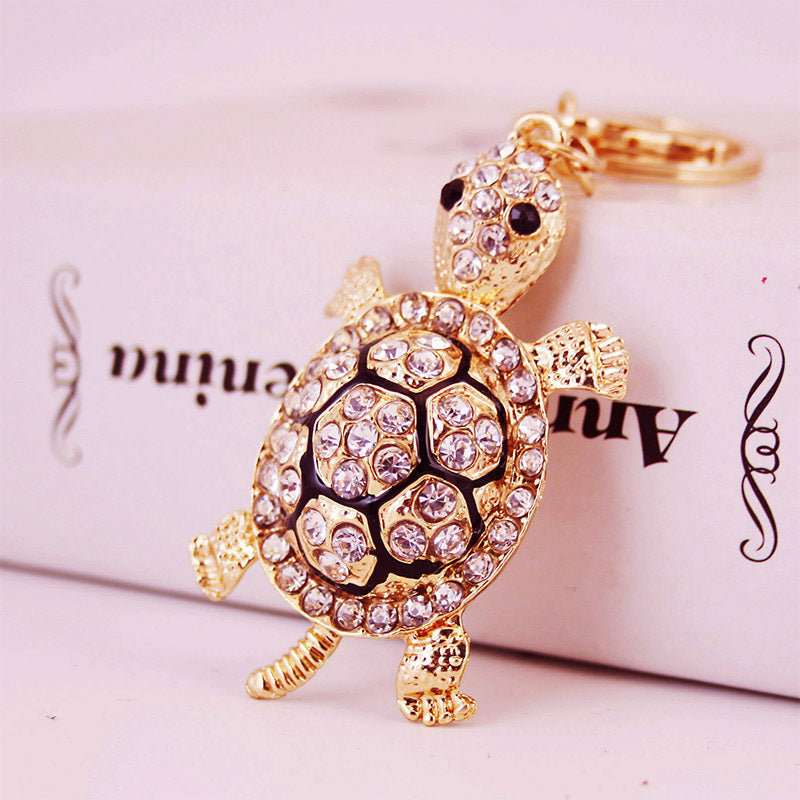 Tortoise car keychain metal pendant