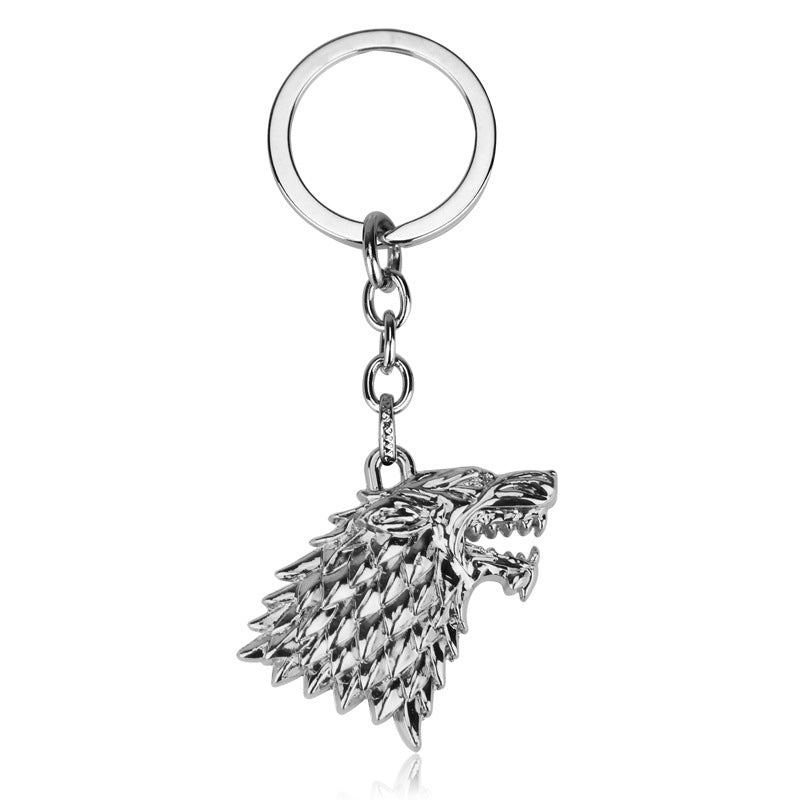 Ornaments Wolf Keychain Alloy Electroplating