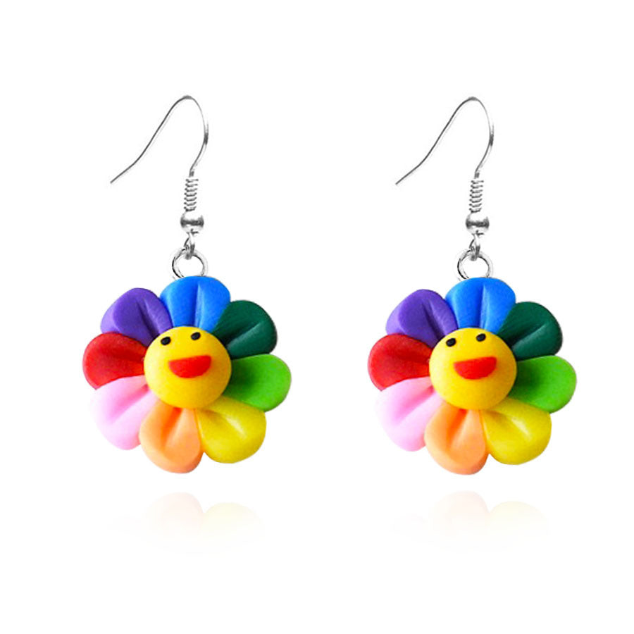 Animal Soft Clay Earrings Cute Cartoon Handmade Earrings