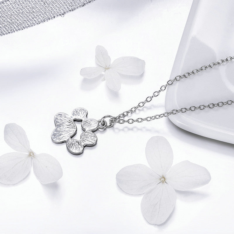 Sterling Silver Necklace Cute Pet Imprint Pendant Necklace