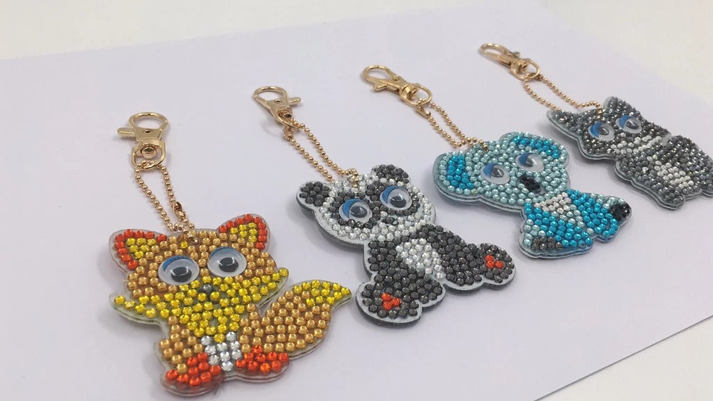 Cartoon animal diy keychain