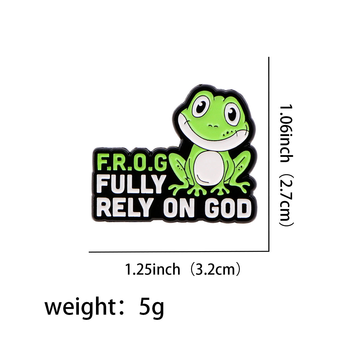 Frog Quotation Brooch Cartoon Golden M Badge Creative