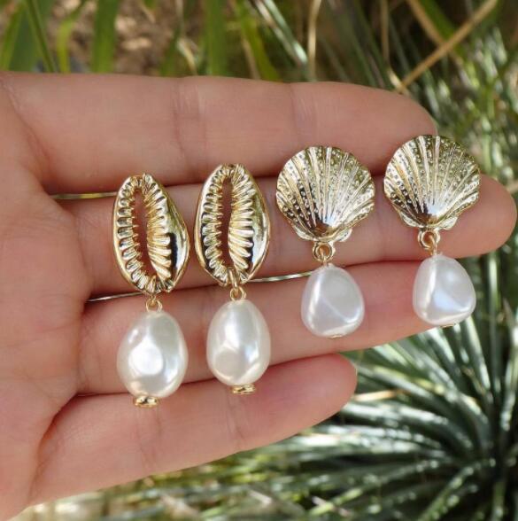 Alloy Shell Earring Contracted Shell Combination 3 Pieces Set