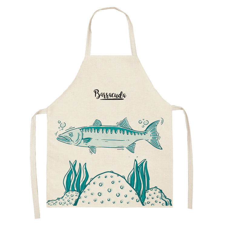 Marine animal series apron