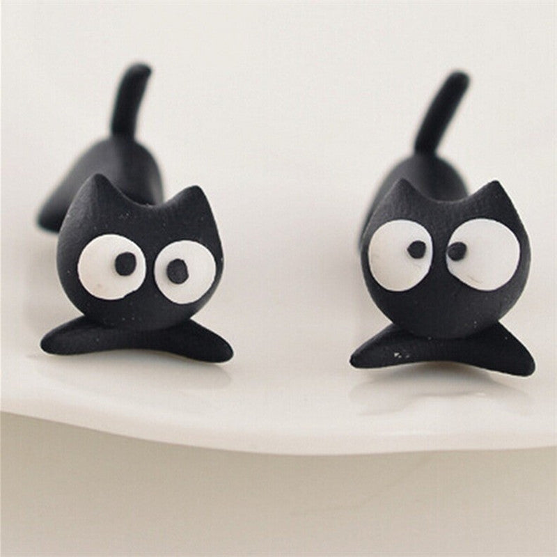 Animal Soft Clay Earrings Cute Cartoon Handmade Earrings