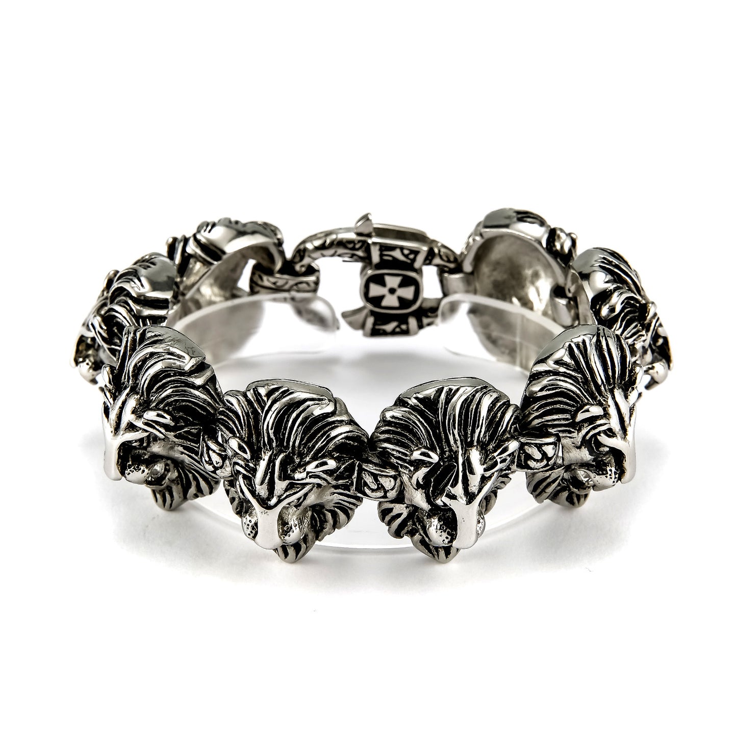 Retro Titanium Steel Lion's Head Bracelet All-match Men's Ornament