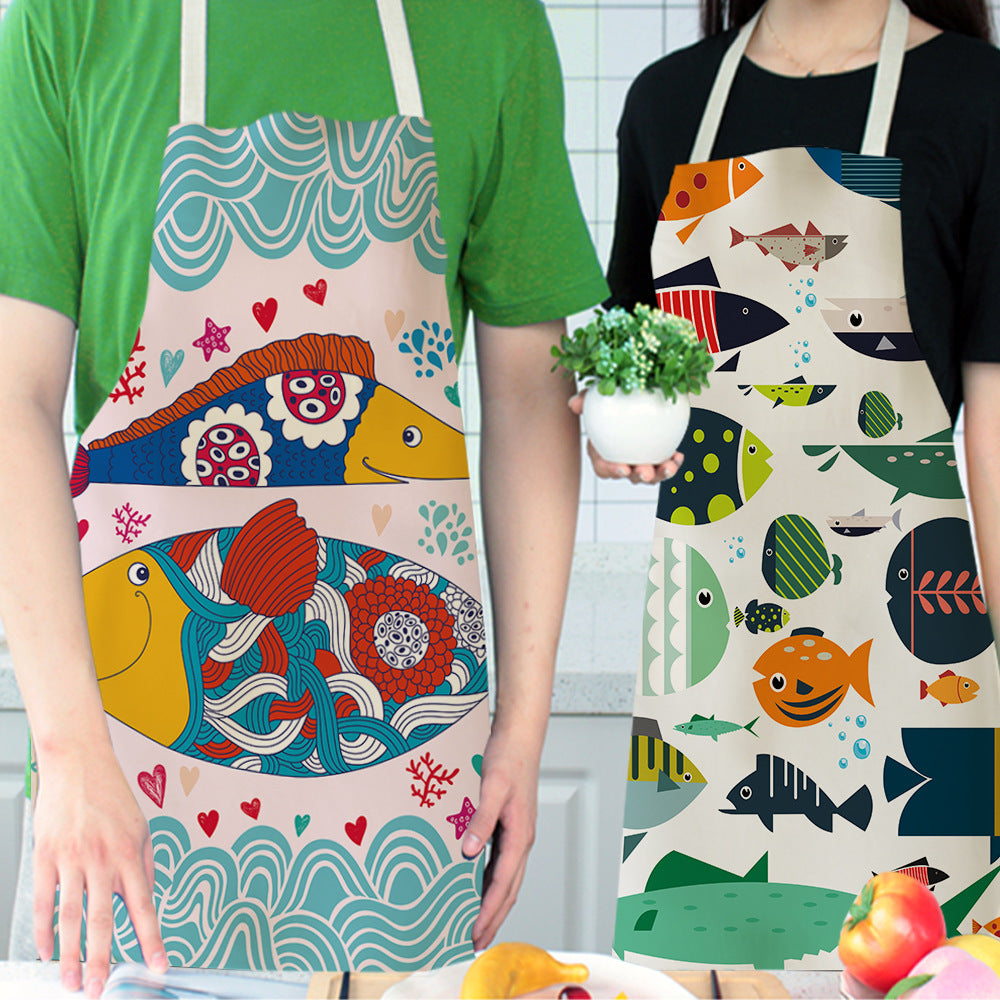 Marine animal series apron