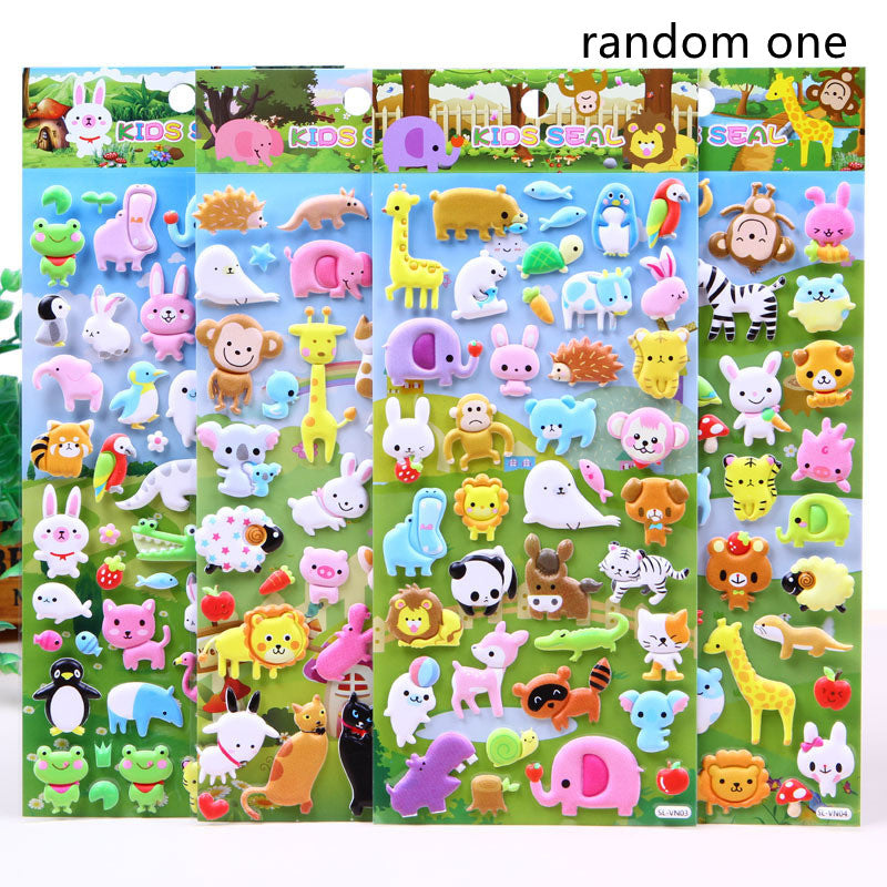 Children's Cartoon Animal Foam Three-dimensional Sticker