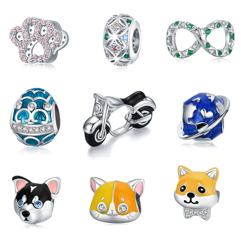 Beaded Bracelet Dripping Oil Zircon Animal Bead Jewelry Accessories Set