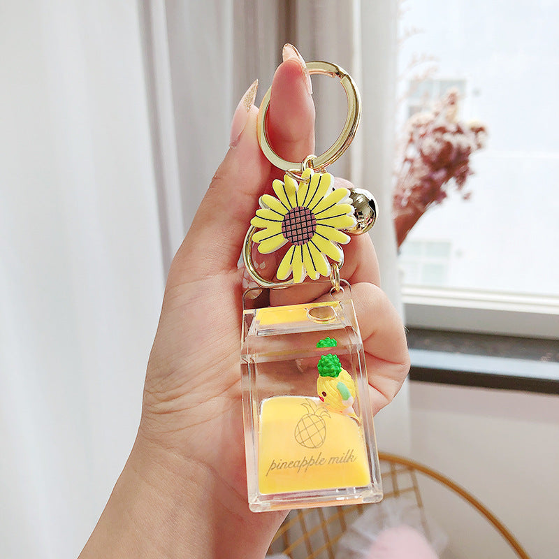 Cartoon Fruit Daisy Keychain Acrylic
