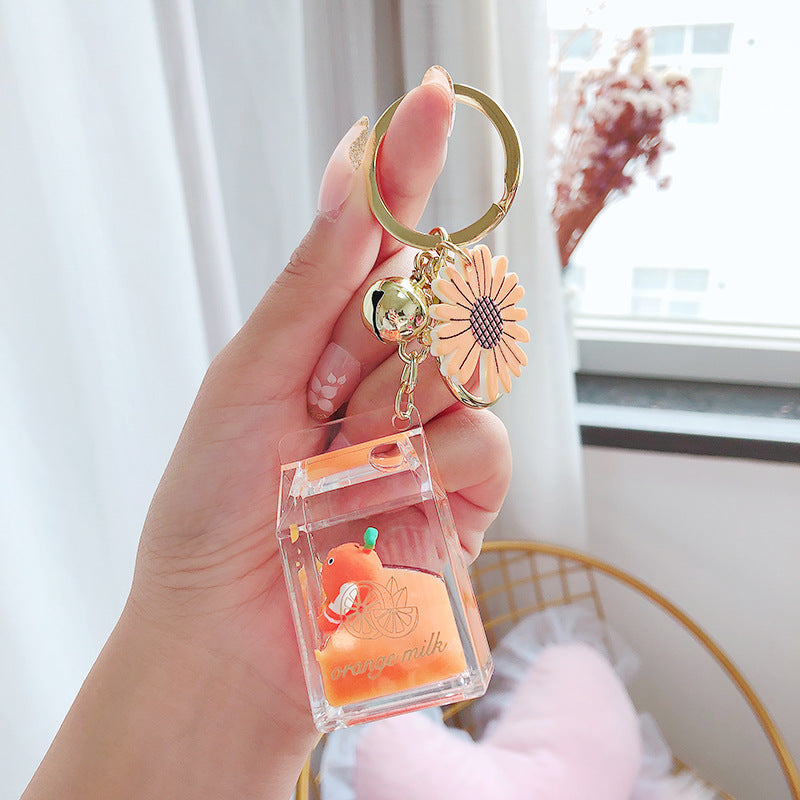 Cartoon Fruit Daisy Keychain Acrylic