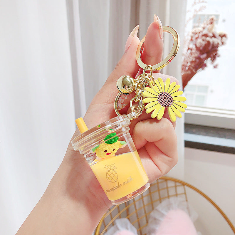 Cartoon Fruit Daisy Keychain Acrylic