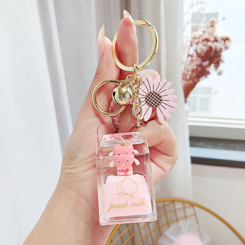 Cartoon Fruit Daisy Keychain Acrylic